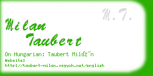 milan taubert business card